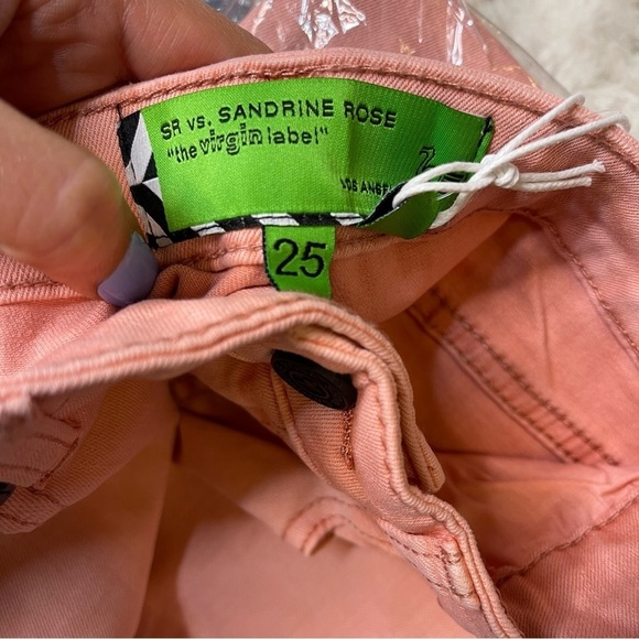 Free People X Sandrine Rose Pink Palm Tree Embroidered Skinny Jeans - Picture 4 of 9